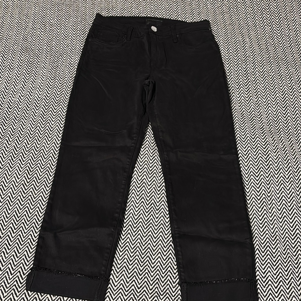 Kut from the Kloth | Amy Crop Straight Leg | Black Ankle Jeans | Sz 6 - Picture 4 of 6